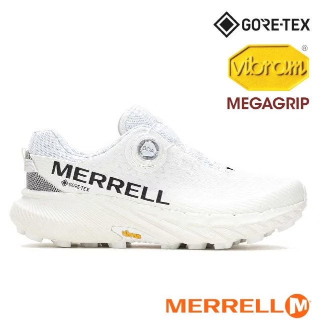 【MERRELL】女 AGILITY PEAK 5 BOA GORE-TEX 輕量戶外越野訓練鞋/ML068130 白色✿30E010